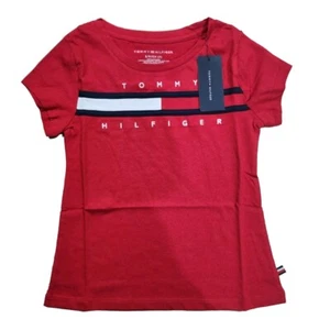 Tommy Hilfiger - Girls Kids Red Logo T-shirt - Picture 1 of 1