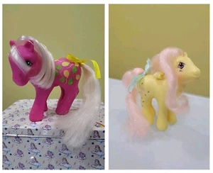 Bundle- Vintage G1 My Little Pony Up Up And Away Balloon Pink Pony & Rosedust - Picture 1 of 20