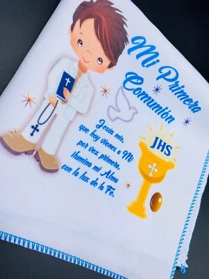 12 1ST COMMUNION PARTY FAVORS NAPKINS RECUERDOS DE PRIMERA COMUNION NINO SPANISH - Image 1 of 4