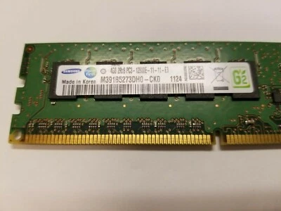 M391B5273DH0-CK0  4GB 2RX8 PC3-12800E MEMORY MODULE (1X4GB) - Image 1 of 2