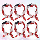  6 Pcs M Hair Handkerchiefs for Women National Flag Printed Scarf Headwear