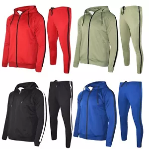 Hommes Polyester Survêtement Style Slim Fit Jogging Bas - Bild 1 von 12