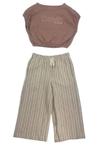 Calvin Klein Niñas Juego de 2 Piezas Talla 2T, 3T, 4T, 4, 5, 6, 6X - Imagen 1 de 1