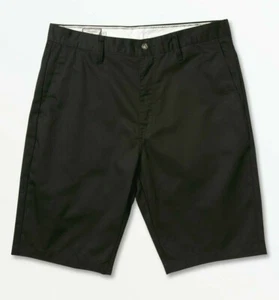 NWT Volcom Boys VMONTY Modern Fit Black Chino Shorts Big Kids Youth 29 (18) XL - Picture 1 of 8