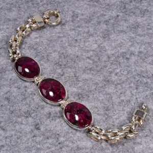Eudialyt Armband, 925er Silber, Edelstein Armband (A362), Edelsteinschmuck - Bild 1 von 1
