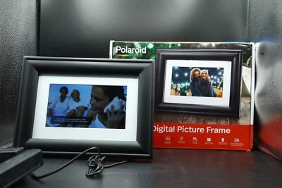 POLAROID 7-inch High-Res Digital Picture Frame. Black Wood+Mat, PDF-750W - Image 1 of 3