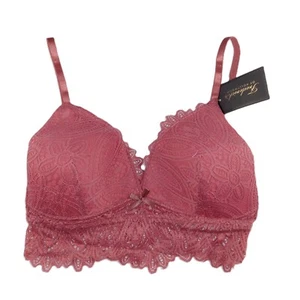 Frederick's Of Hollywood Women's Finley Lace Bralette Size Large Dusty Cedar - Picture 1 of 6
