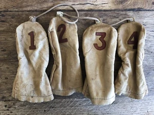Vintage Slazenger, couvre-tête, couvre fer, housse de club de golf. - Foto 1 di 19