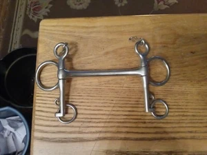 used loose cheek Pelham bit 5 in  mullen mouth stainless  - Picture 1 of 3