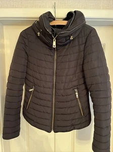 Zara Black Puffer Coat With Hood Size XS - Picture 1 of 9