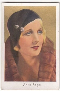 ANITA PAGE SCHAUSPIELERIN ACTRESS ACTRICE IMAGE CARD 1930'S - Picture 1 of 2