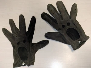 Vintage I.O.U. IOU Mens 90's Brown Soft Leather Driving Gloves Men’s Size LARGE - Picture 1 of 8