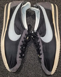 RARE VINTAGE 2008 Nike Cortez OG Black Nylon Grey Suede UK 11 EU 46 100% GENUINE - Picture 1 of 10