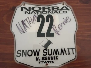 Nathan Rennie Race Plate - Norba - Snow Summit - Autographed - Picture 1 of 2