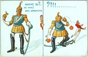 92027 - CARTOLINA d'Epoca - Militare I Guerra SATIRICA - WWI Satire - Picture 1 of 1