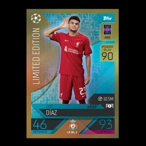 Match Attax 2022/23 - Luis Diaz Limited Edition Blue LE BL1 💥Unopened💥 - Picture 1 of 2