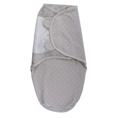 SwaddleMe Baby Pucksack Schlafsack Baumwolle  Gr S grau mit weissen Punkten - Bild 1 von 3