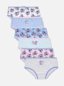 Lilo & Stitch Angel Baumwolle Slips Schlüpfer Unterwäsche 6er-Pack Disney - Bild 1 von 4