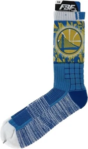 FBF Adult Blue Crew Polyester NBA GSW Warriors Ugly Christmas Sweater Socks Sz L - Picture 1 of 2