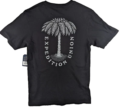 Camiseta Roark Expedition Union Palm Tree negra gráfica para hombre S nueva con etiquetas Foto 1 de 4
