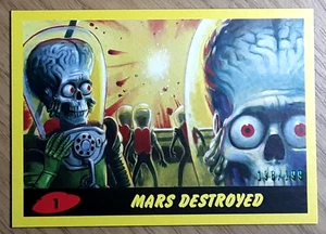 2017 Mars Attack's The Revenge Yellow Card 1 MARS DESTROYED. - Picture 1 of 3