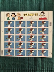 US 2001 #3507 34c Peanuts Snoopy sheet of 20 MNH - Picture 1 of 3