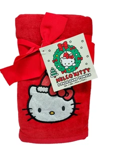 2 x Hello Kitty rot Glitzer Gesicht Hut Schleife HAND Handtücher 16 x 28 Neu mit Etikett - Bild 1 von 9