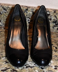 Muy Bonitos Tacones Monet Negros con Puntera de Charol Talla 6 1/12 - Imagen 1 de 7