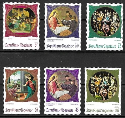 Stamps Togo 1969 Religious Paintings set of 6 MNH SG651-656 - Image 1 of 2