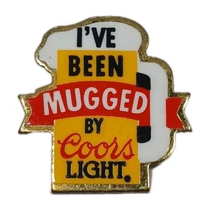Coor's I've Been Mugged By Coors Light Vintage Solapa Pin Bolso sin asas trasero  - Imagen 1 de 3