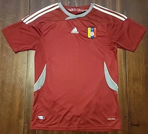 Camiseta Venezuela Adulto Pequeña Borgoña FVF 2010-2012 Casa Adidas Fútbol Climacool - Imagen 1 de 19