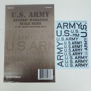Squadron Products AN72233 1/72 US Army Marcature Generiche 4"-48" Nero e Blu Scuro - Foto 1 di 4