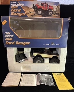Nikko RC 4x4 Ford Ranger 1985 alta e bassa velocità vintage in scatola RARO *TESTATO*  - Foto 1 di 16