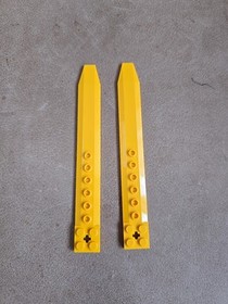 2 x Pale LEGO NINJAGO BtLtOrange rotor blade ref 62743 / Set 2507 Fire Temple 