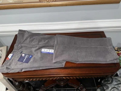 NUEVO CON ETIQUETAS, IZOD, HOMBRE DISEÑADOR, PANA, PANTALONES DELANTEROS PLANOS Talla: 36 X 30 Foto 1 de 4