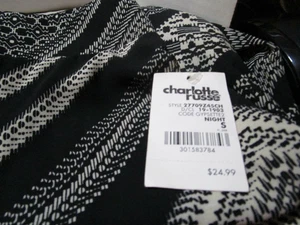 Pantaloni palazzo leggeri Charlotte Russe neri e avorio setosi taglia small, nuovi con etichetta - Foto 1 di 5