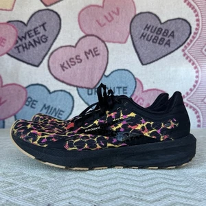 Talla 8 - Brooks Launch GTS 9 Zapatos Mujer Negro Leopardo Tenis para Correr - Imagen 1 de 8