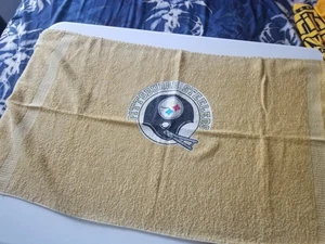 GEBRAUCHTES VINTAGE FROTTEE HANDTUCH PITTSBURGH STEELERS 41 X 21 - Bild 1 von 2