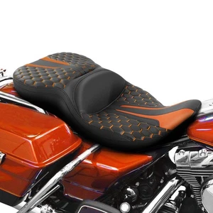 Driver Passenger Seat Fits For Harley Touring Electra Glide Ultra Classic 97-07 - Picture 1 of 14