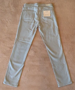 New Adriano Goldschmied the Prima Crop Cigarette Crop Blue Sateen Pants Size 24 - Picture 1 of 22