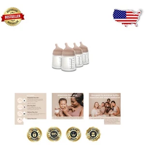 4-Pack Zero Zero Anti-Colic Baby Bottles for Reduced Nipple Confusion - Medium - Picture 1 of 10
