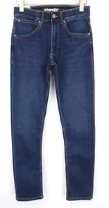 WRANGLER Larston Men Jeans W29/L32 Dark Blue Slim Tapered Fit Stretch Zipped - Picture 1 of 7