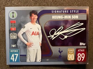 2021-22 Topps Match Attax UCL Signature Style Heung-Min Son Tottenham 441 - Picture 1 of 2