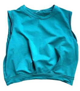 Khaki Green Yoga Crop Top Stretch Women's UK Size XL - Picture 1 of 4