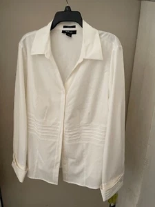 Style & Co STRETCH Poly Blend Ladies Size 18 Long Sleeve button down shirt - Picture 1 of 8