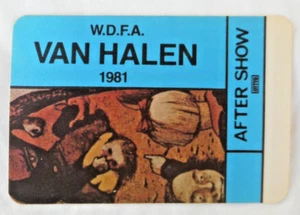 Van Halen Backstage Pass Fair Warning Tour 1981 W.D,F.A. Original Otto Rare! - Picture 1 of 3