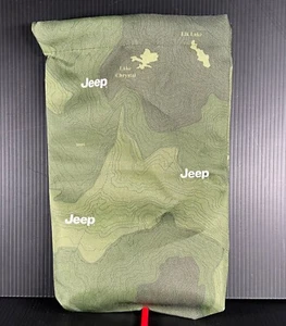 Jeep Nylon Satchel Bag w/ Drawstring - Topographical Camouflage Design - Small - Picture 1 of 7