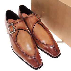 Certo Neu mit Etikett Da Vinci Corallo elegante Mönchsriemenschuhe Größe 10 US in braunem Leder - Bild 1 von 11