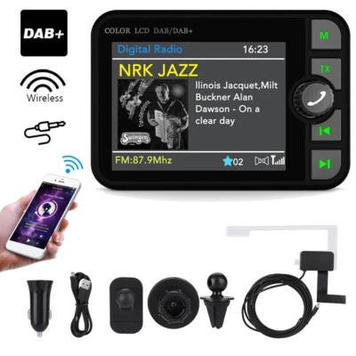 DAB Auto DAB+ Autoradio Adapter FM Transmitter Empfänger Bluetooth DAB+ Antenna - Bild 1 von 4