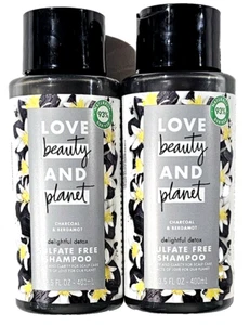 2 Pack Love Beauty And Planet Charcoal & Bergamot Delightful Detox Sulfate Free - Picture 1 of 1